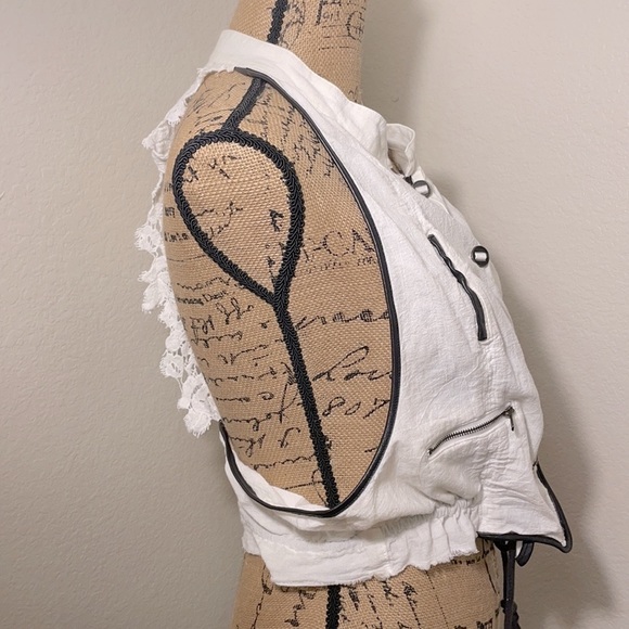 Free People Leather and Lace Boho Vest - Picture 5 of 15